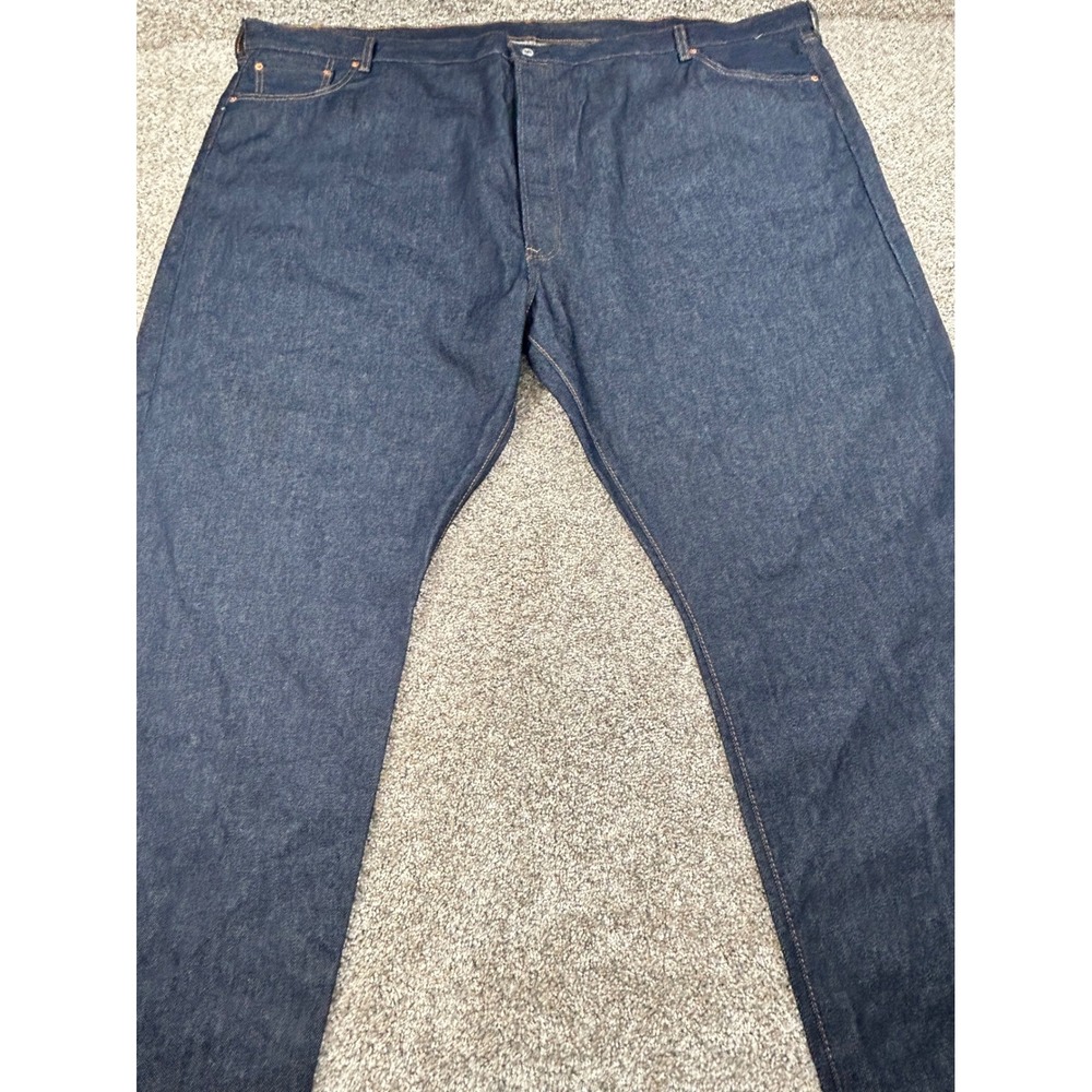 Levis 501 Original Fit Dark Wash Indigo Denim Straight Leg Jeans W60 L 32 #0753